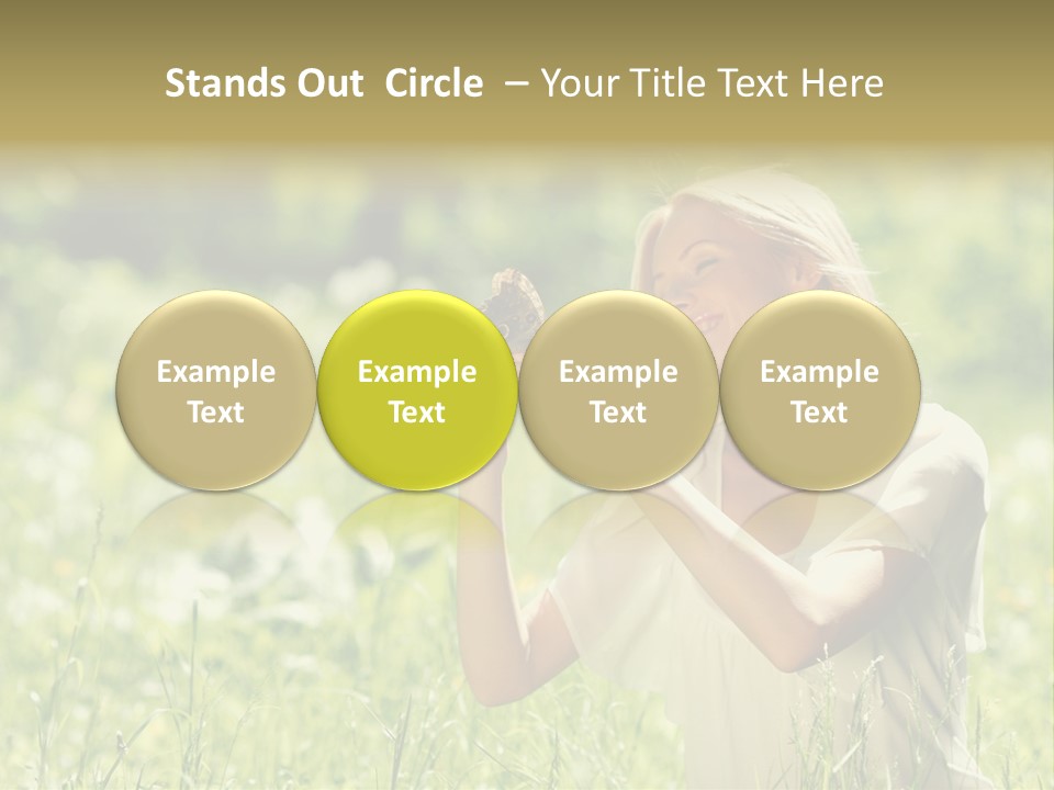 Grass Sunlight Beauty PowerPoint Template