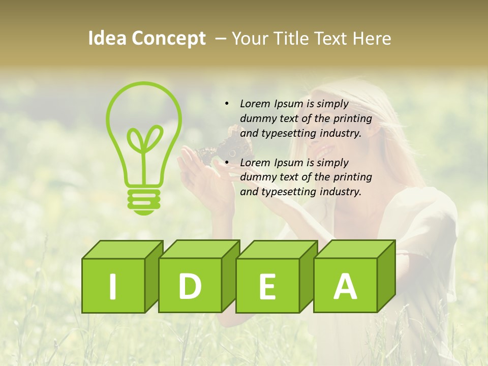 Grass Sunlight Beauty PowerPoint Template