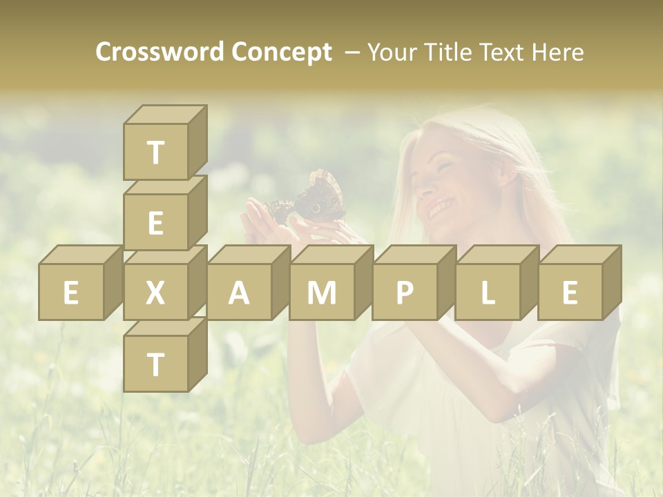 Grass Sunlight Beauty PowerPoint Template