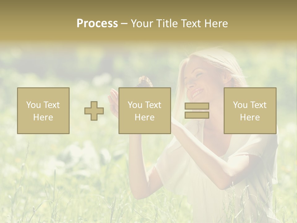 Grass Sunlight Beauty PowerPoint Template