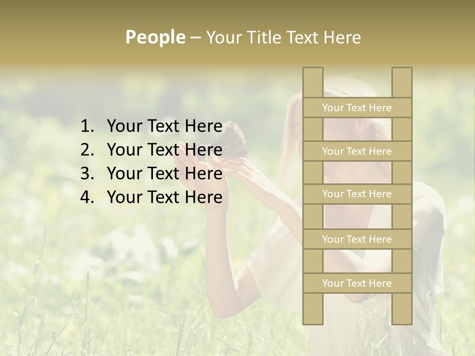 Grass Sunlight Beauty PowerPoint Template