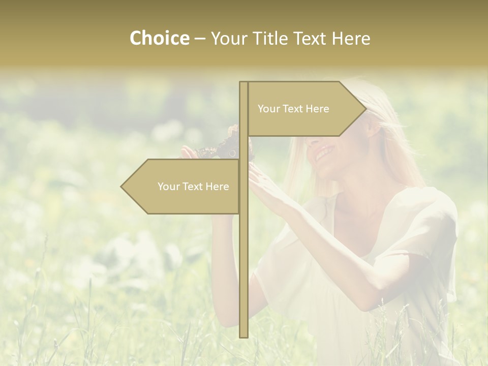 Grass Sunlight Beauty PowerPoint Template