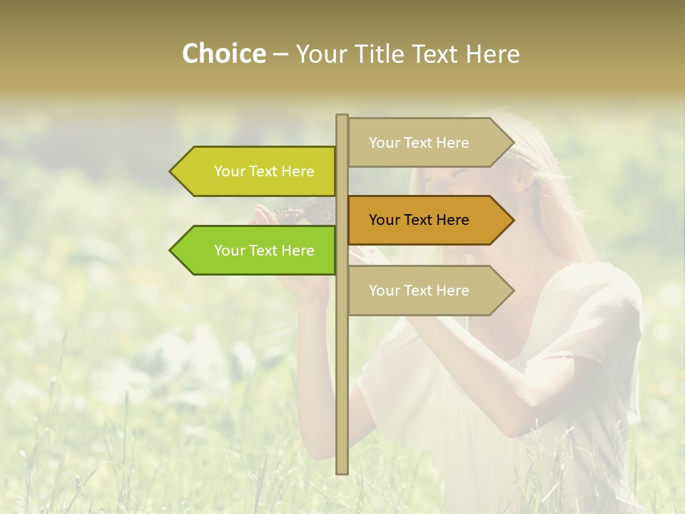 Grass Sunlight Beauty PowerPoint Template