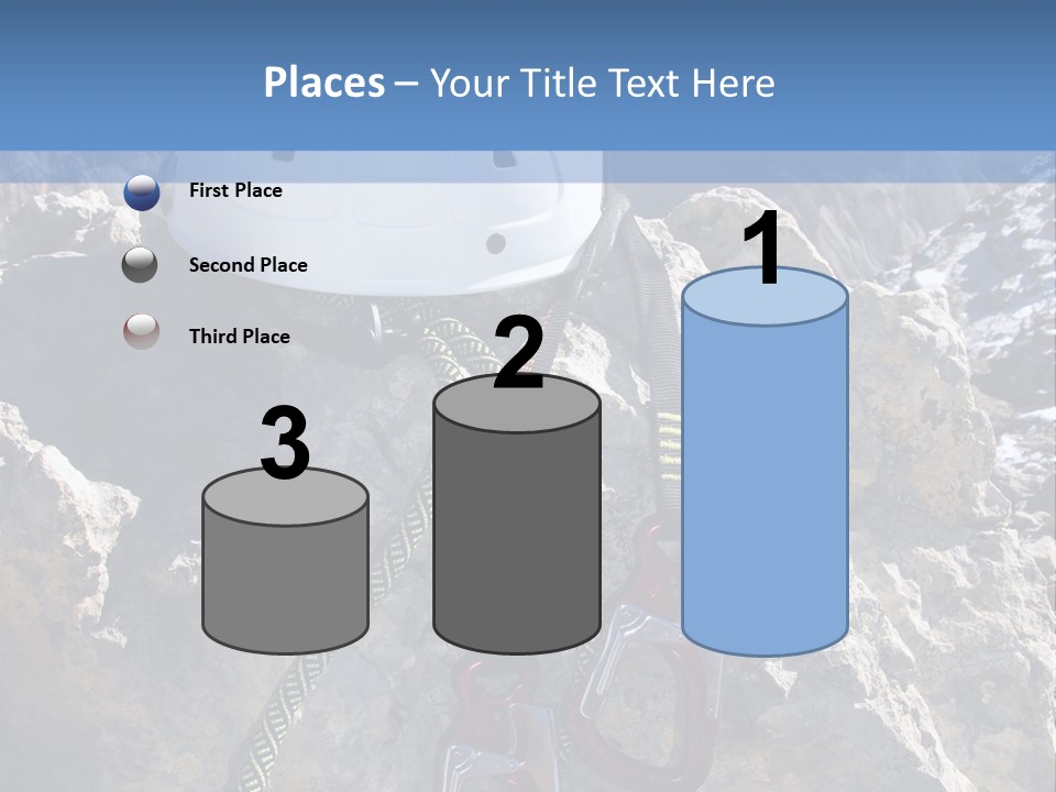 Kletterer Blauer Abenteuer PowerPoint Template