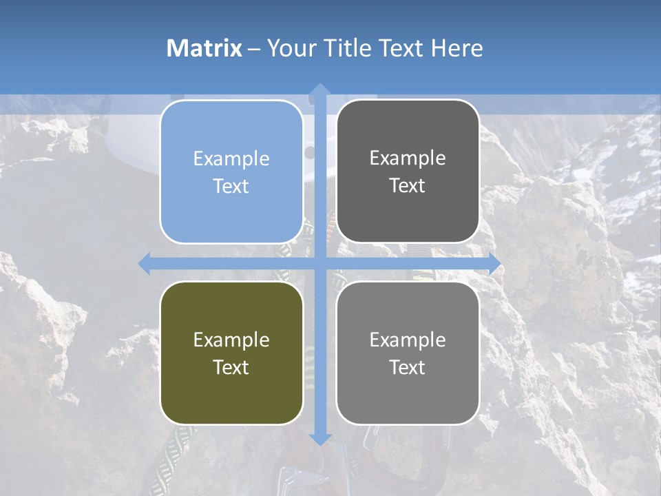 Kletterer Blauer Abenteuer PowerPoint Template
