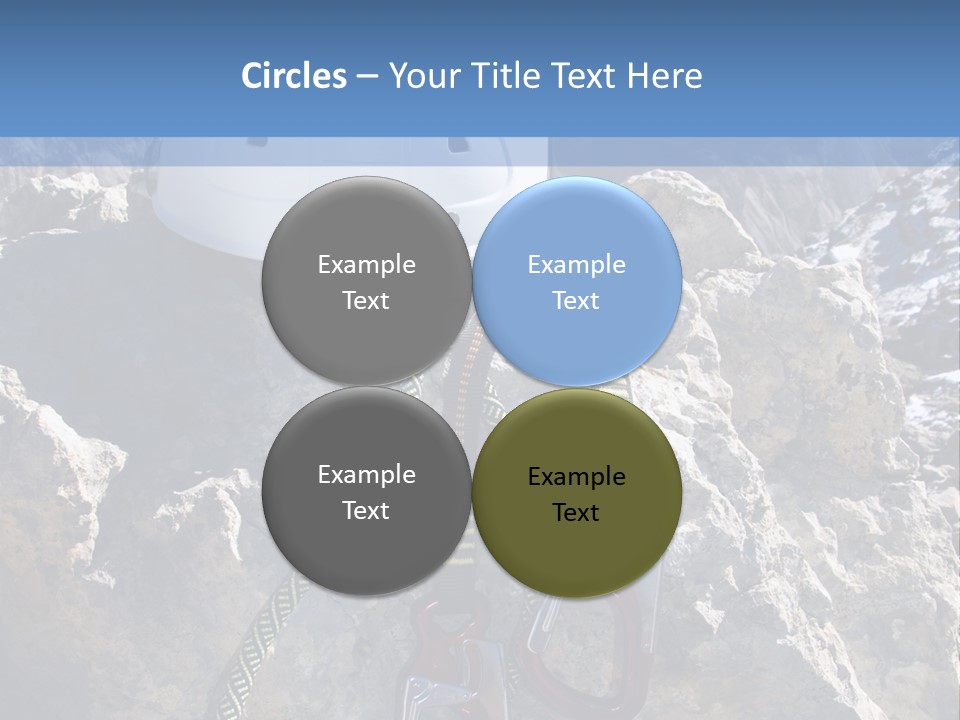 Kletterer Blauer Abenteuer PowerPoint Template