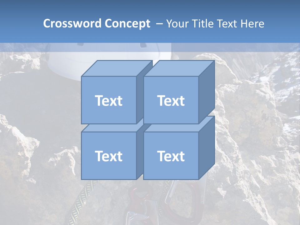 Kletterer Blauer Abenteuer PowerPoint Template