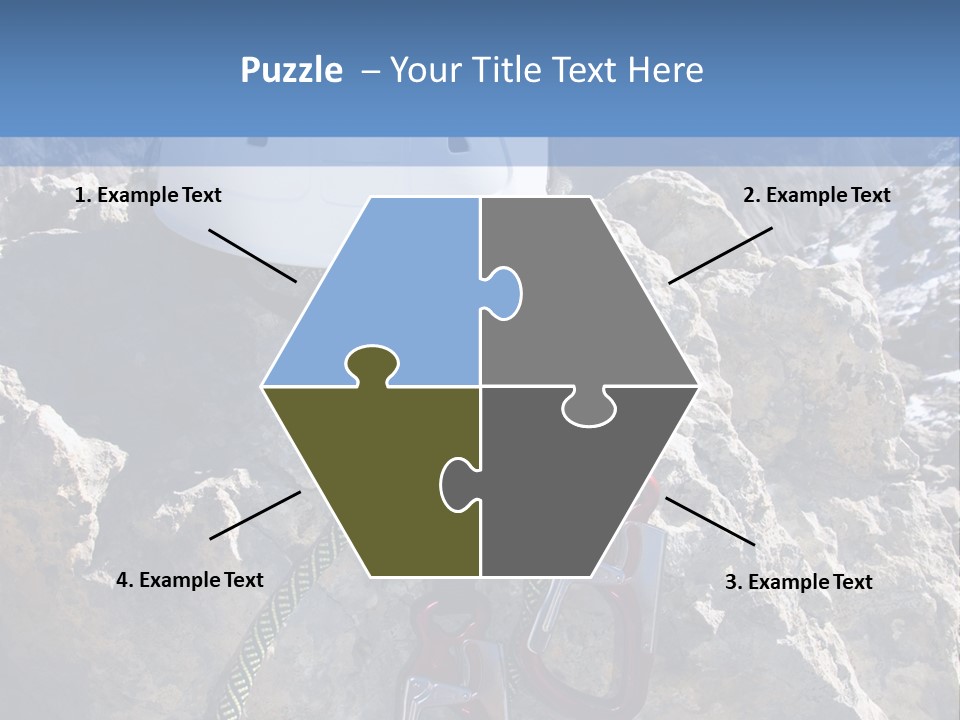 Kletterer Blauer Abenteuer PowerPoint Template