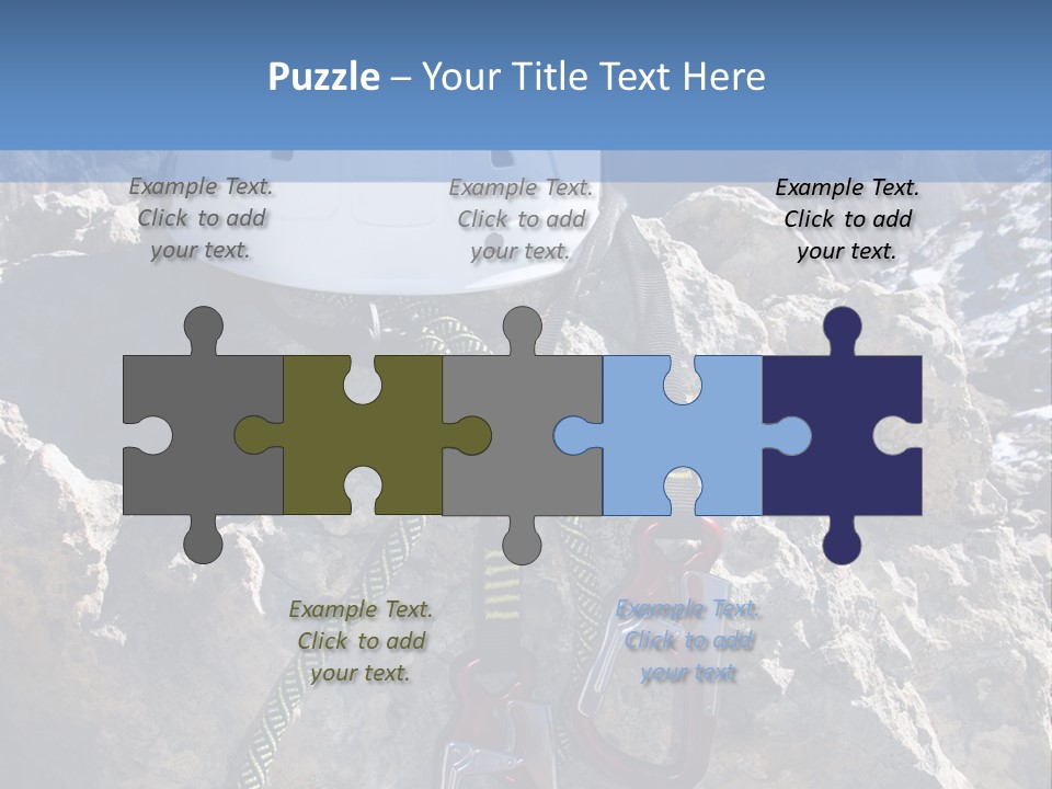 Kletterer Blauer Abenteuer PowerPoint Template