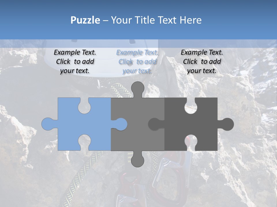 Kletterer Blauer Abenteuer PowerPoint Template