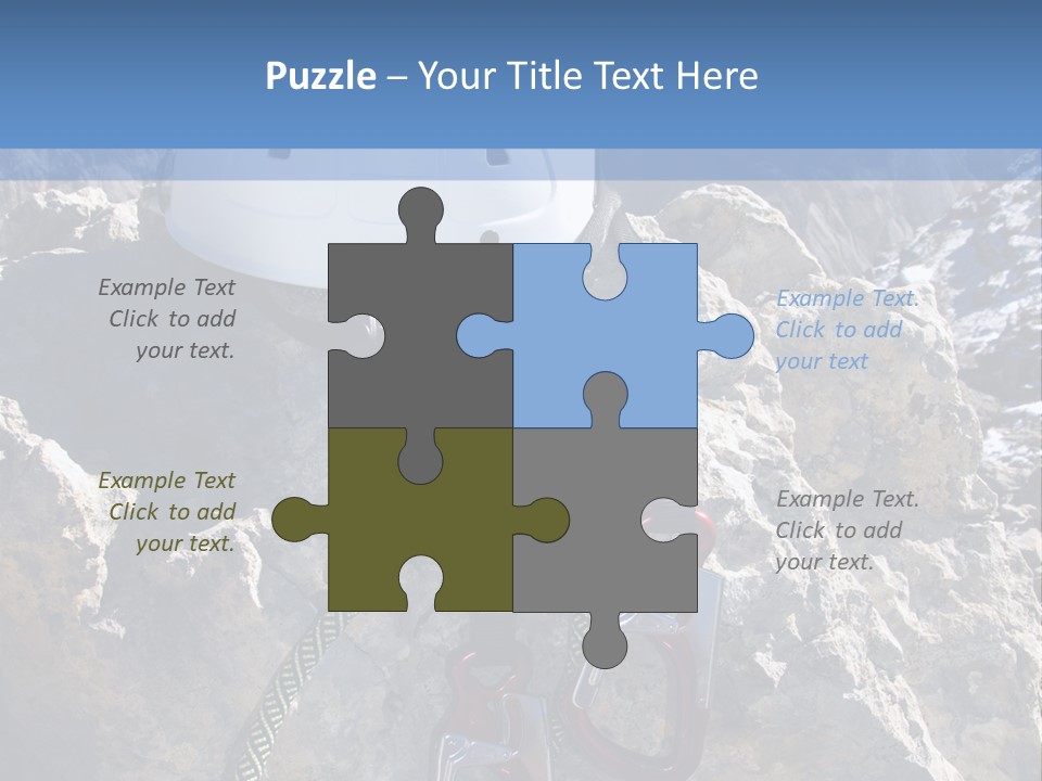 Kletterer Blauer Abenteuer PowerPoint Template