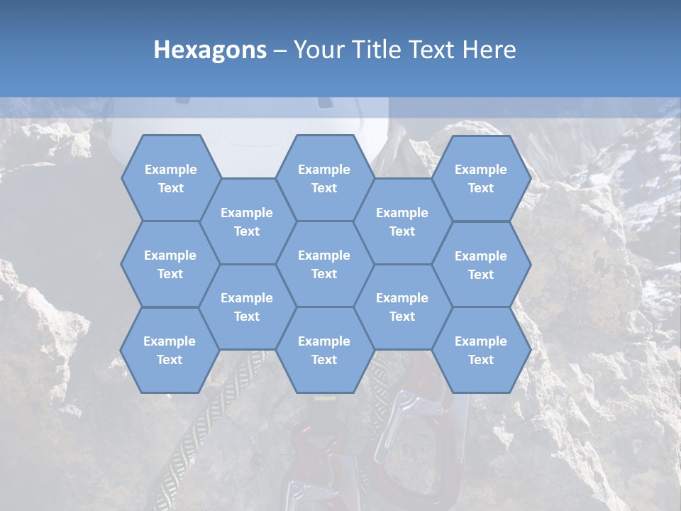 Kletterer Blauer Abenteuer PowerPoint Template