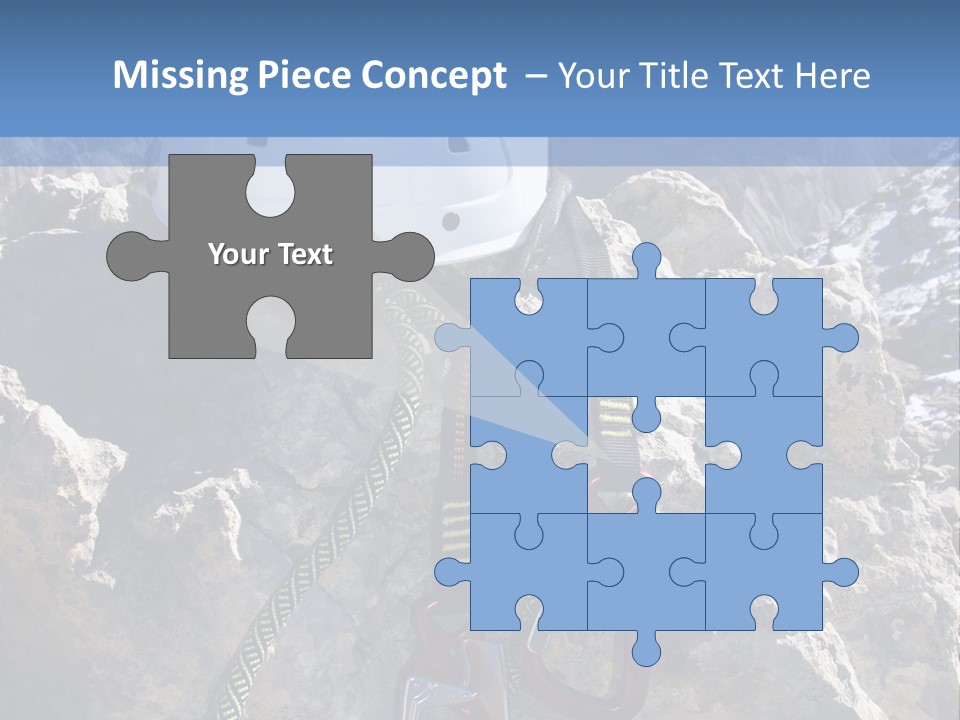 Kletterer Blauer Abenteuer PowerPoint Template