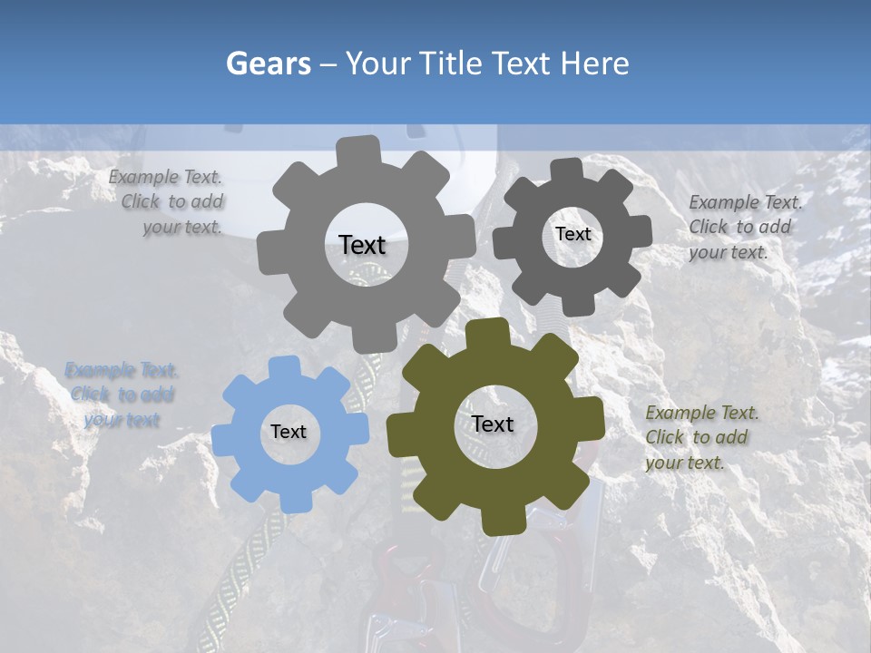 Kletterer Blauer Abenteuer PowerPoint Template