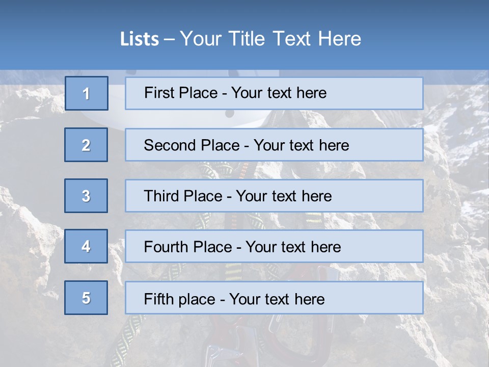 Kletterer Blauer Abenteuer PowerPoint Template
