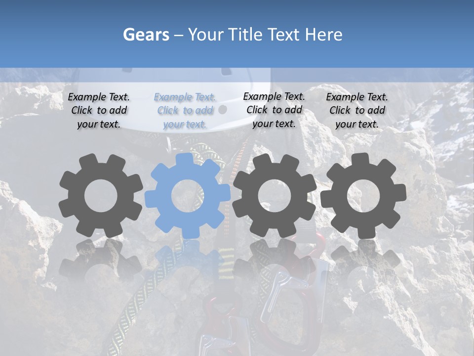 Kletterer Blauer Abenteuer PowerPoint Template