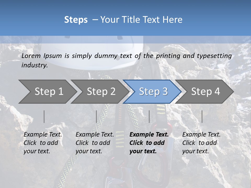Kletterer Blauer Abenteuer PowerPoint Template