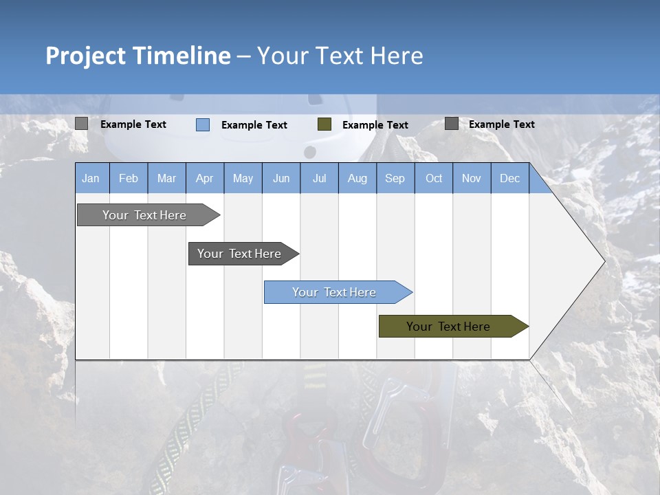 Kletterer Blauer Abenteuer PowerPoint Template
