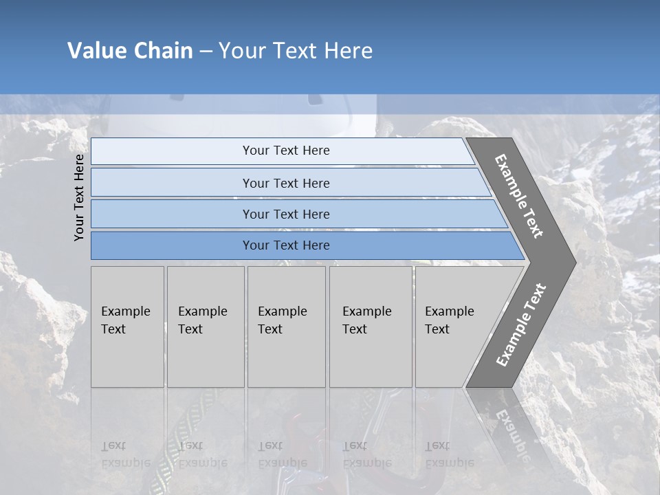 Kletterer Blauer Abenteuer PowerPoint Template