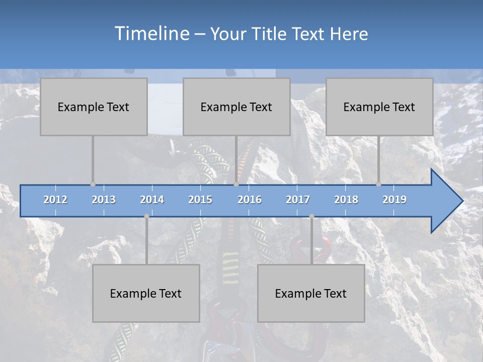 Kletterer Blauer Abenteuer PowerPoint Template