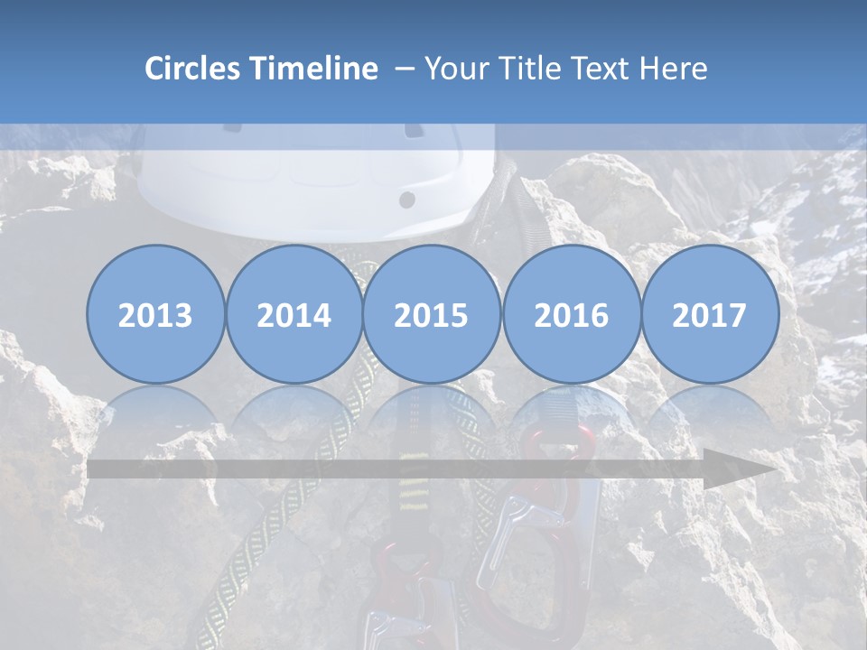 Kletterer Blauer Abenteuer PowerPoint Template