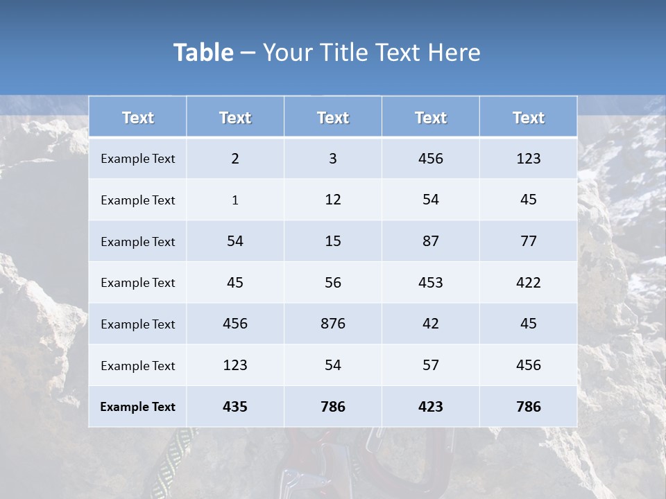 Kletterer Blauer Abenteuer PowerPoint Template