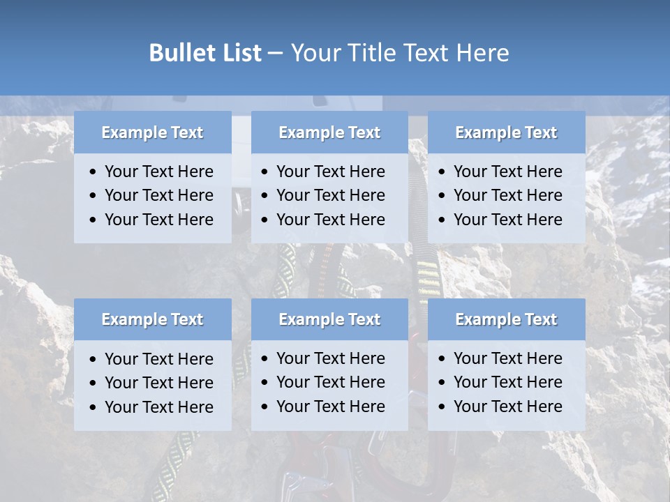 Kletterer Blauer Abenteuer PowerPoint Template