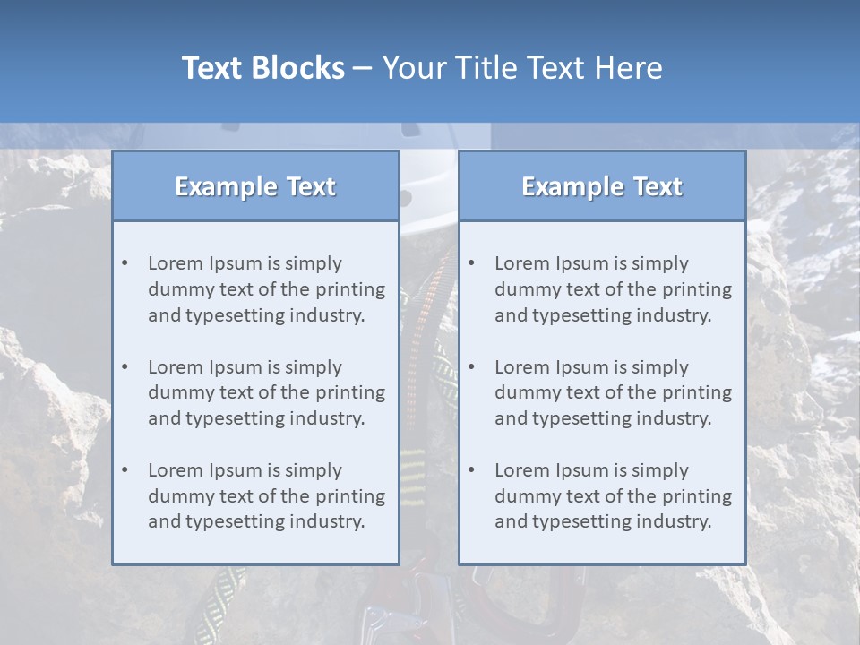 Kletterer Blauer Abenteuer PowerPoint Template