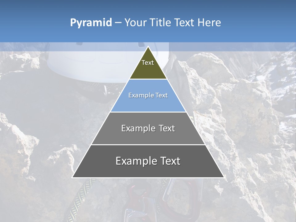Kletterer Blauer Abenteuer PowerPoint Template