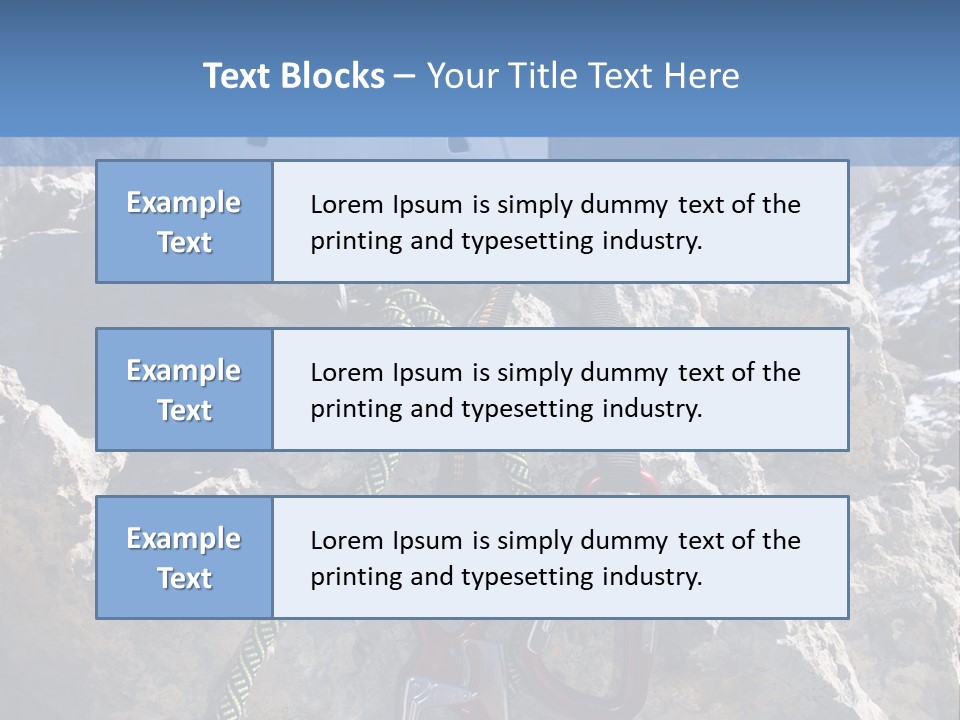 Kletterer Blauer Abenteuer PowerPoint Template