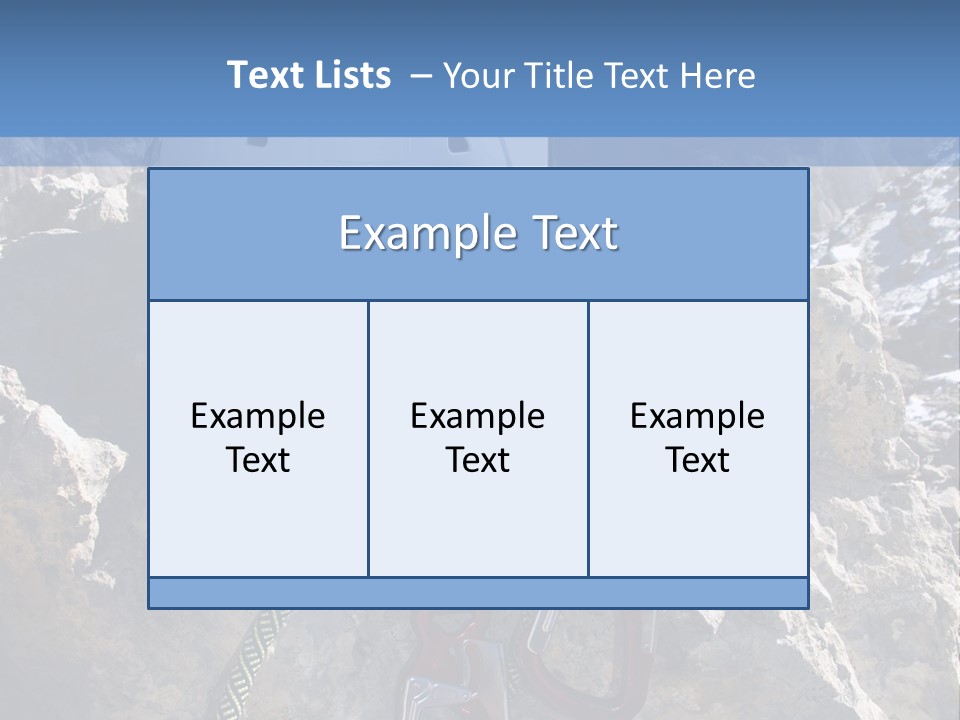 Kletterer Blauer Abenteuer PowerPoint Template