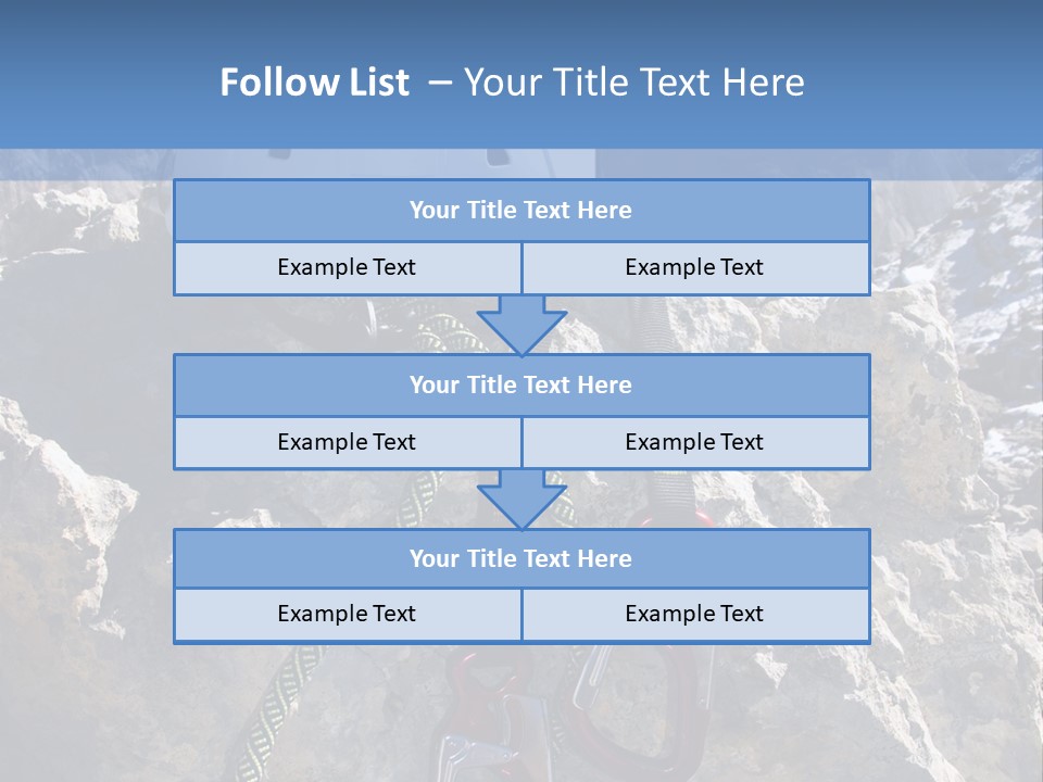 Kletterer Blauer Abenteuer PowerPoint Template