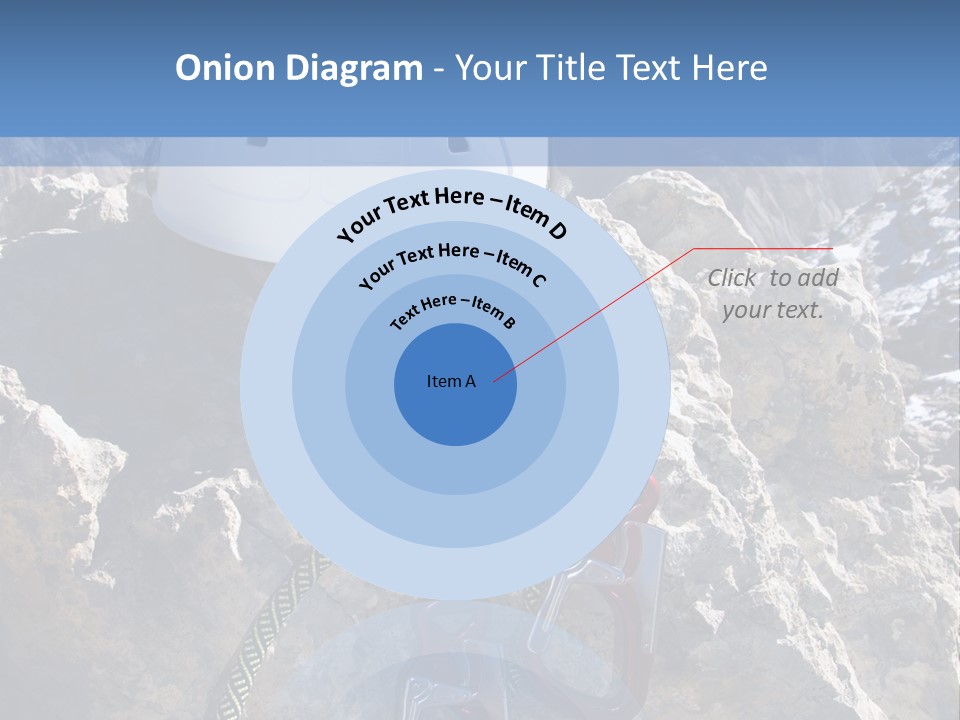 Kletterer Blauer Abenteuer PowerPoint Template