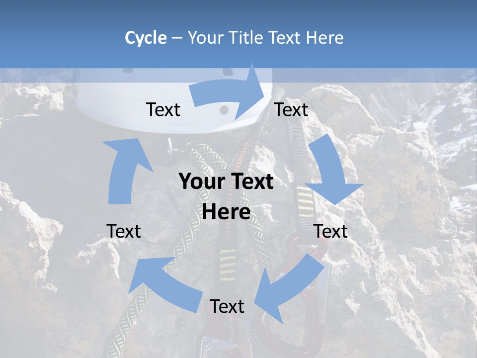 Kletterer Blauer Abenteuer PowerPoint Template