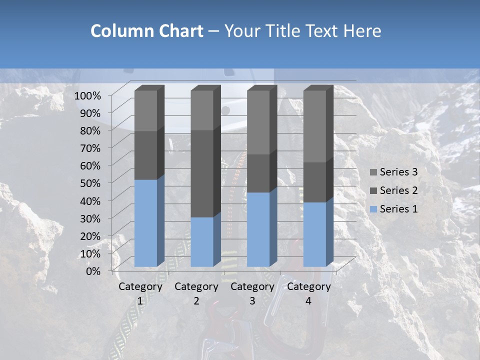 Kletterer Blauer Abenteuer PowerPoint Template