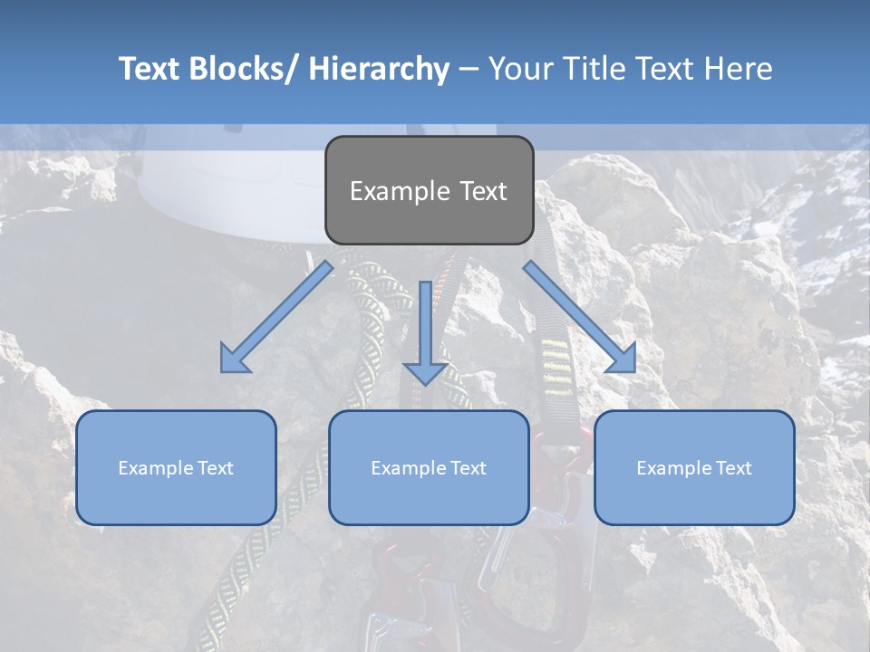 Kletterer Blauer Abenteuer PowerPoint Template
