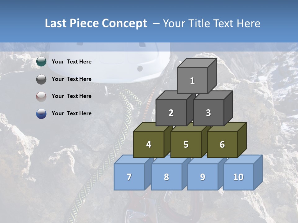 Kletterer Blauer Abenteuer PowerPoint Template