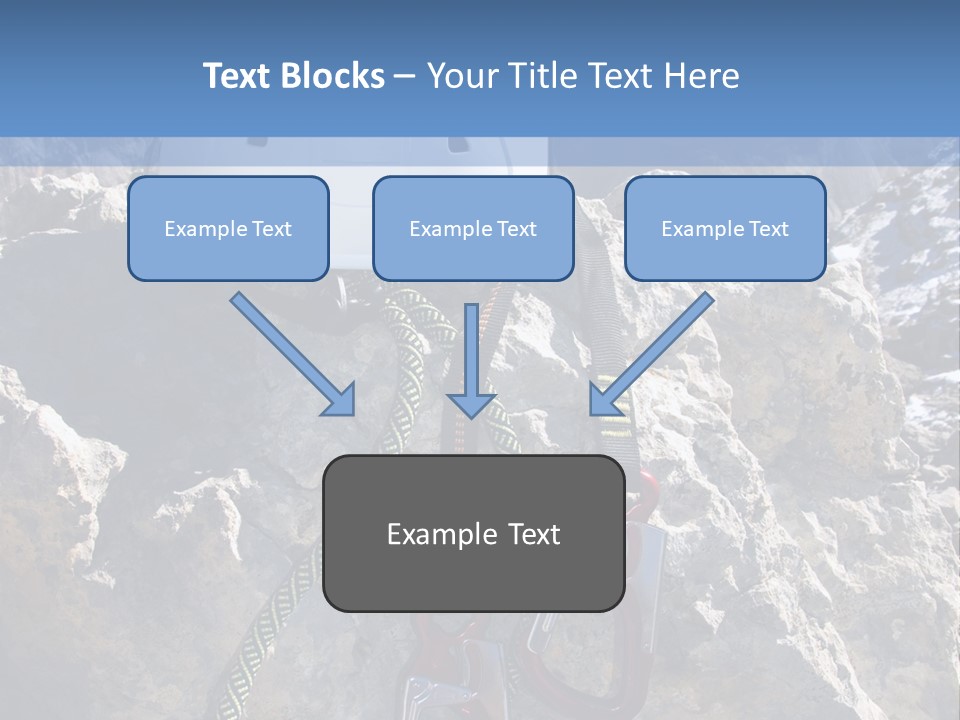 Kletterer Blauer Abenteuer PowerPoint Template