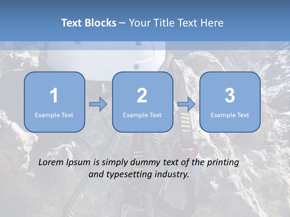 Kletterer Blauer Abenteuer PowerPoint Template