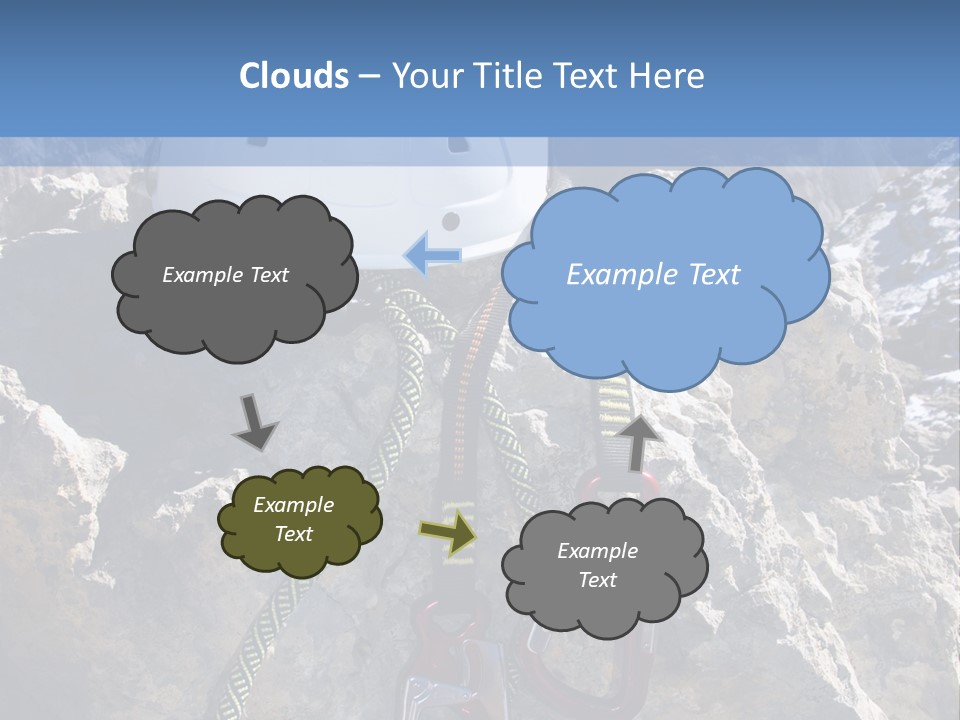 Kletterer Blauer Abenteuer PowerPoint Template