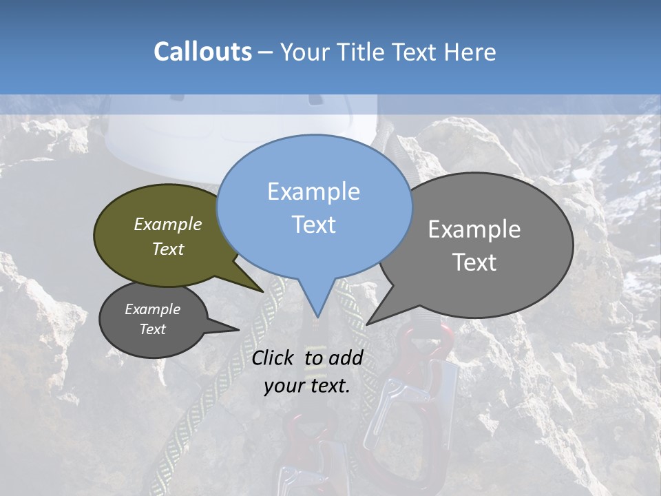 Kletterer Blauer Abenteuer PowerPoint Template