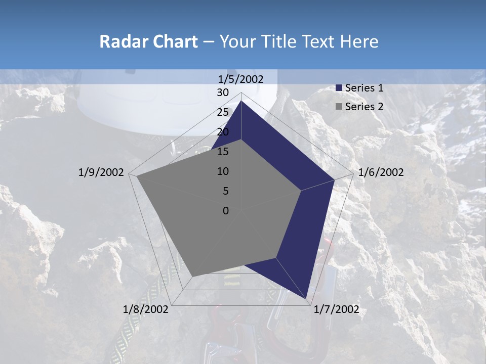Kletterer Blauer Abenteuer PowerPoint Template