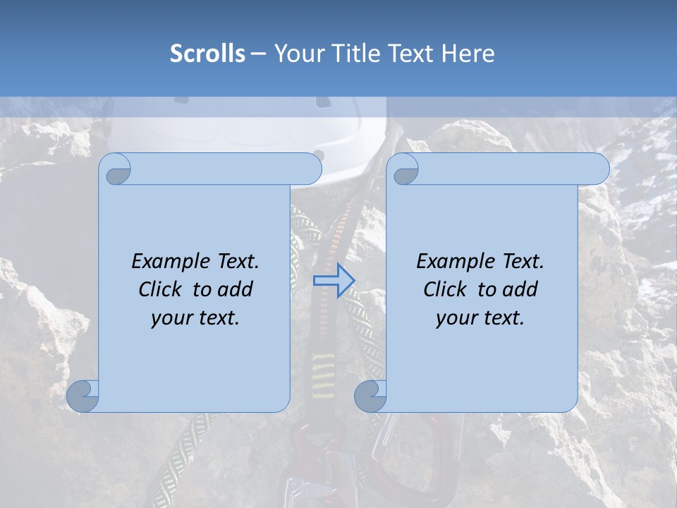 Kletterer Blauer Abenteuer PowerPoint Template