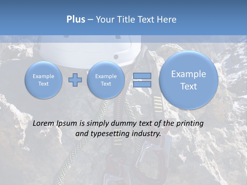 Kletterer Blauer Abenteuer PowerPoint Template