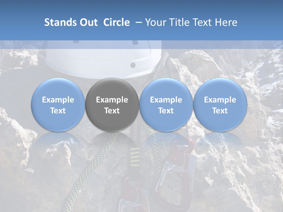 Kletterer Blauer Abenteuer PowerPoint Template