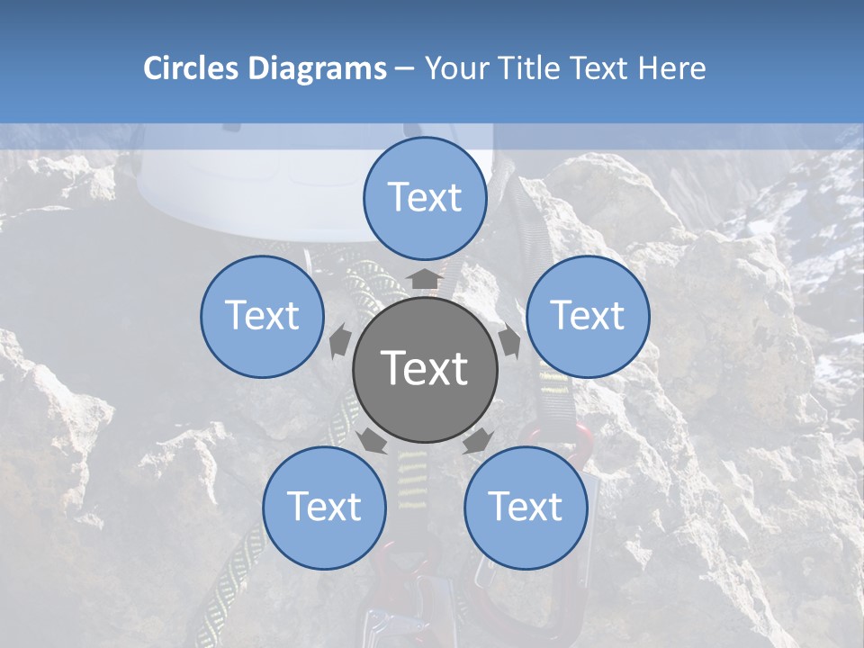 Kletterer Blauer Abenteuer PowerPoint Template