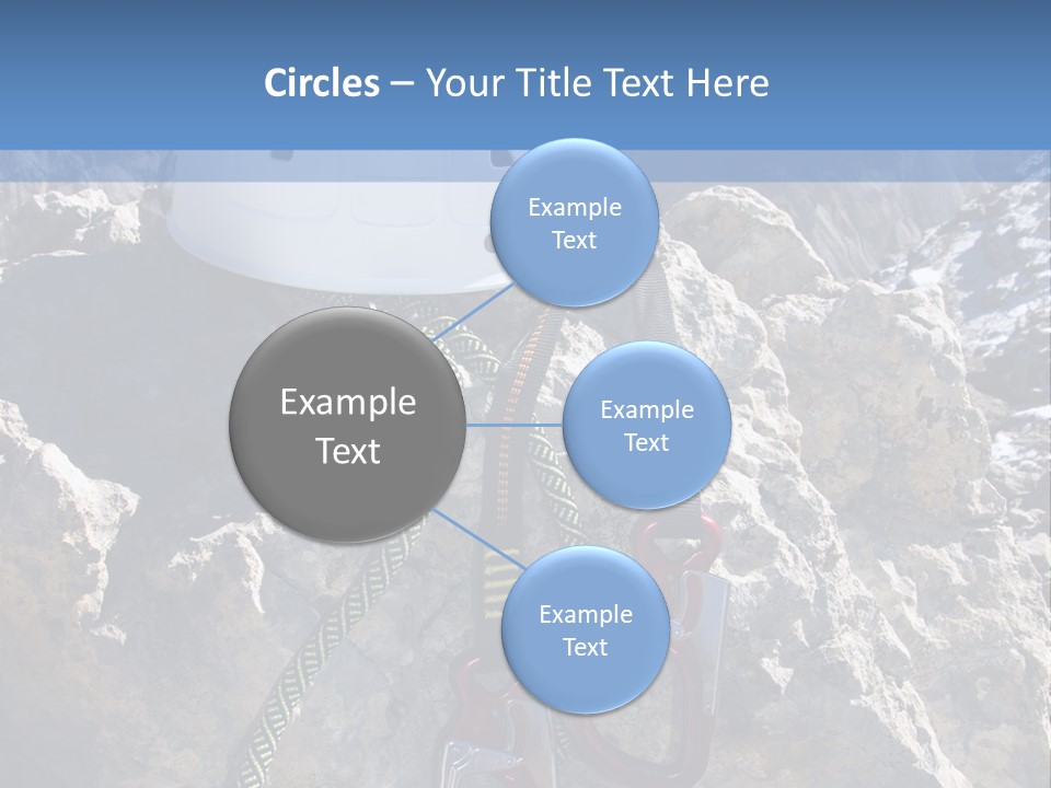 Kletterer Blauer Abenteuer PowerPoint Template