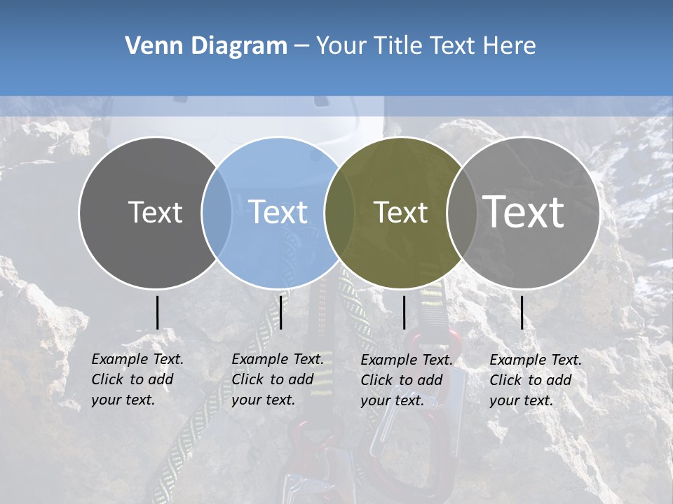 Kletterer Blauer Abenteuer PowerPoint Template