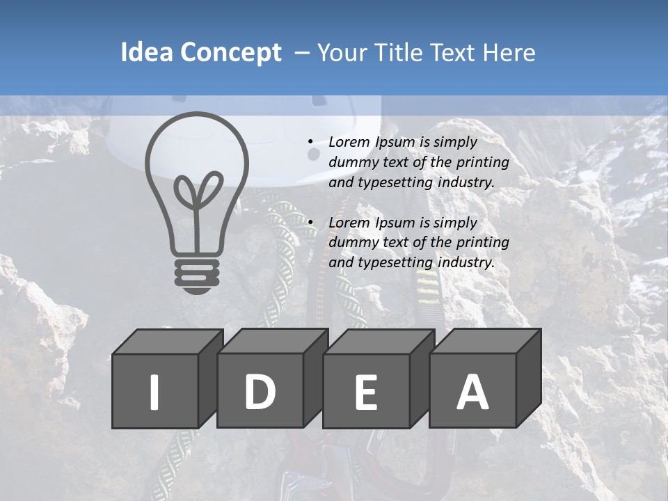 Kletterer Blauer Abenteuer PowerPoint Template