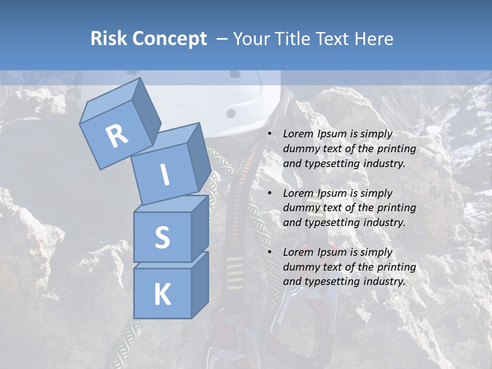 Kletterer Blauer Abenteuer PowerPoint Template